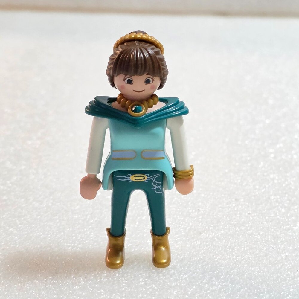 Playmobil Princess Marla Fairytale brown hair mint green Replacement Figure 3"